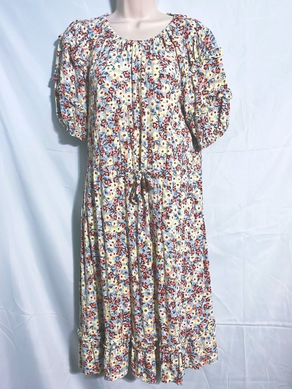 The Get Light Blue Floral Dress Size S